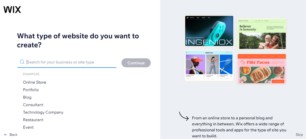 Select your website